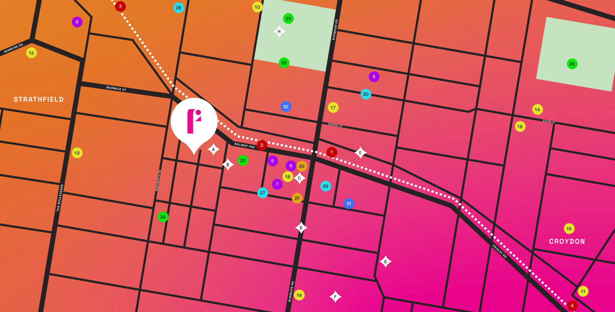The Future Burwood Location Map